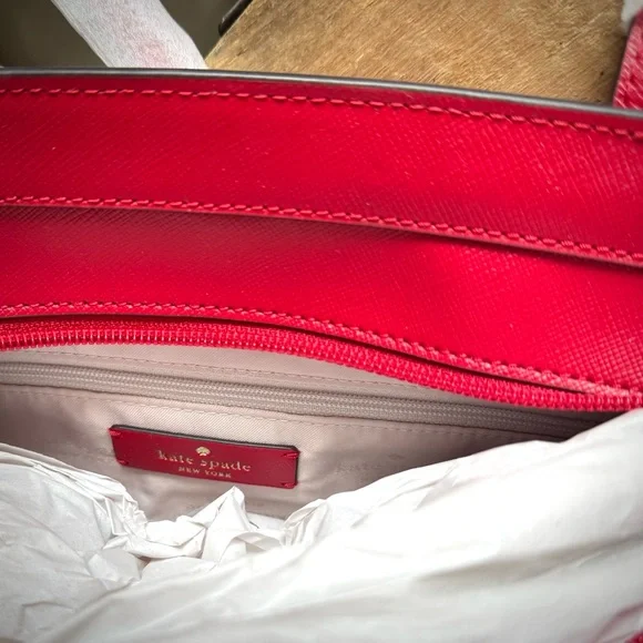 NWT ♠️ kate spade ♠️ Jana Medium Tote - Perfect Cherry 🍒 (Red) - Picture 7 of 13